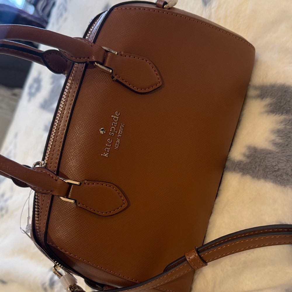 Kate Spade Tan Leather Satchel - Picture 3 of 4